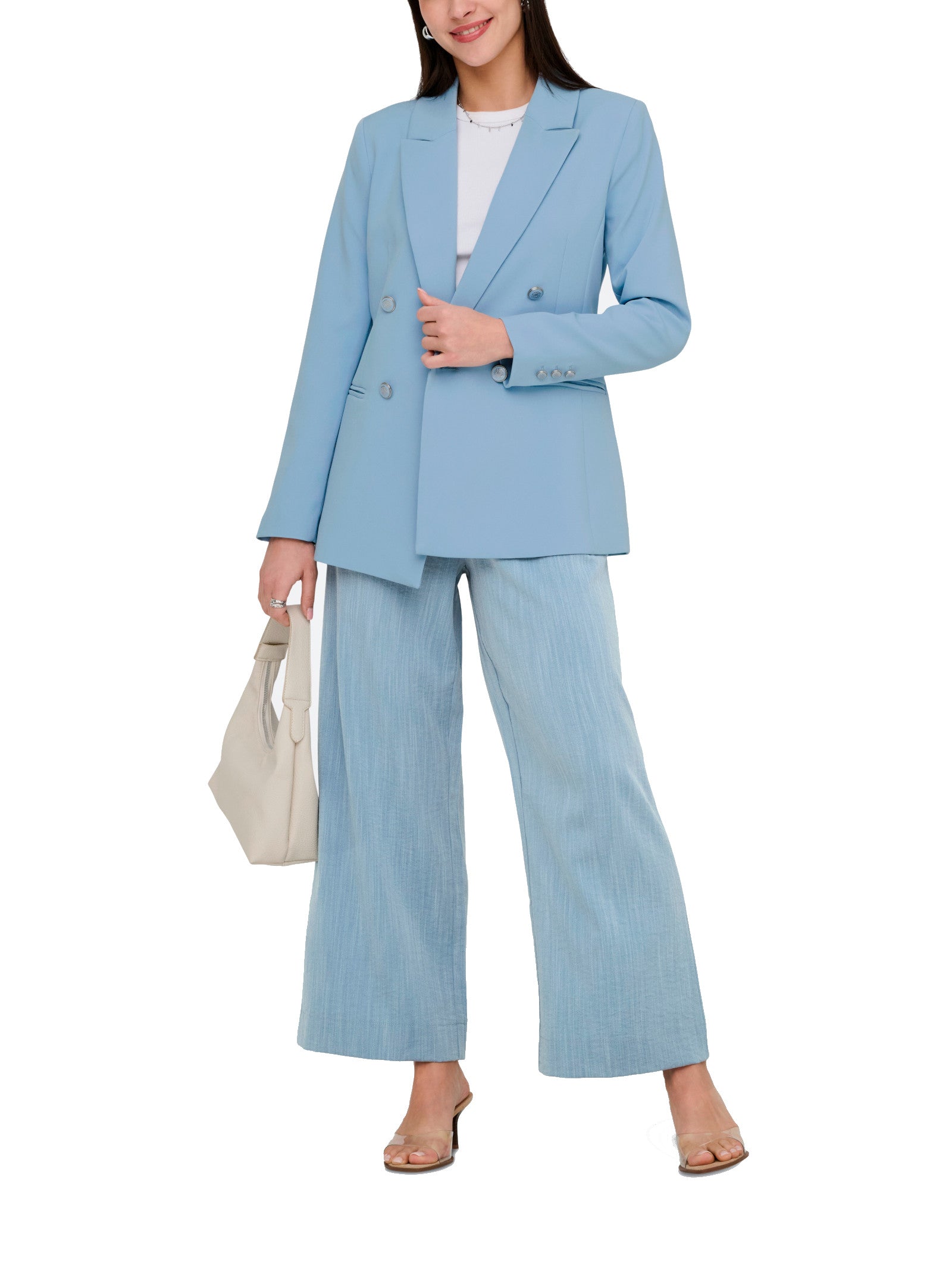 Blazer Only Azzurro Astrid doppipetto 15294709 /Soft Chambray ONLY 