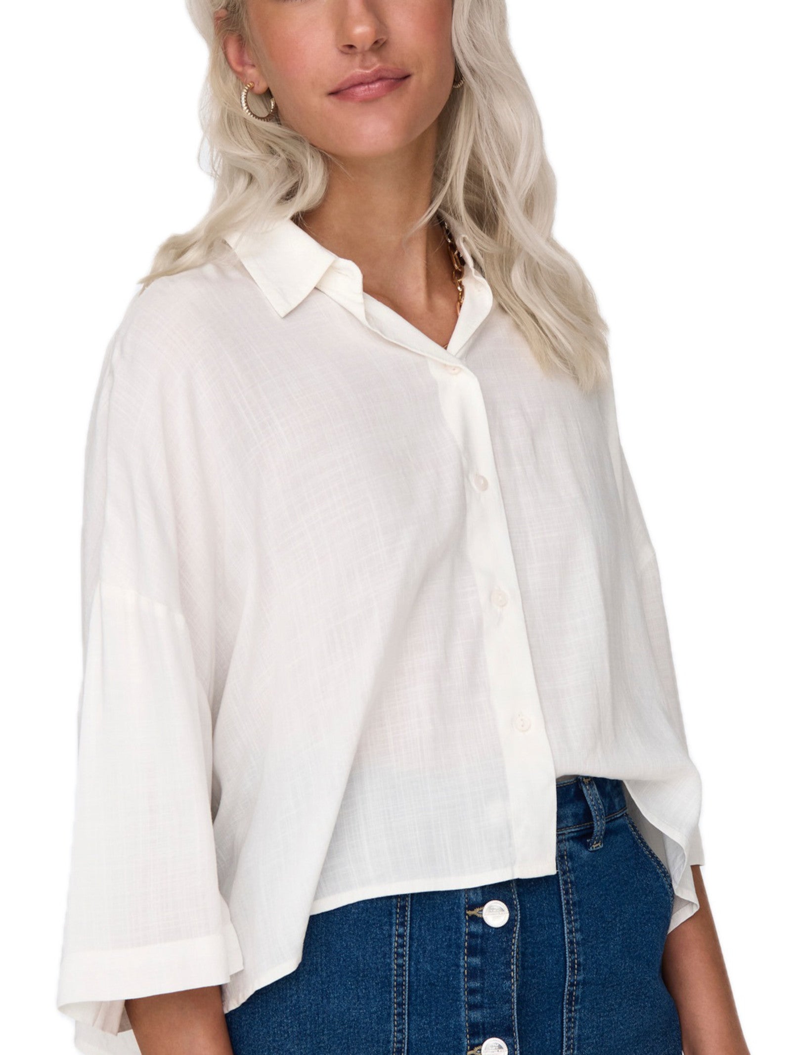 Camicia Only Bianco Astrid cropped 15307870 /Cloud Dancer ONLY 