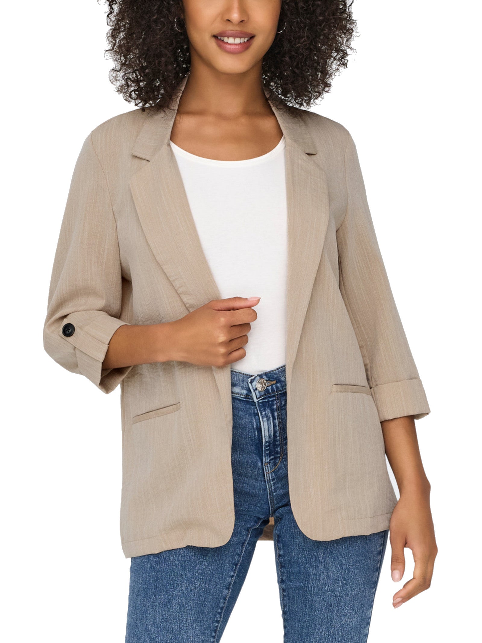 Blazer Only Marsa Beige con manica 3/4 15308084 /Safari ONLY 