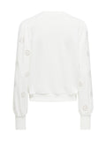 Felpa Only Femme Bianco con ricamo 15315687 /Cloud Dancer ONLY 