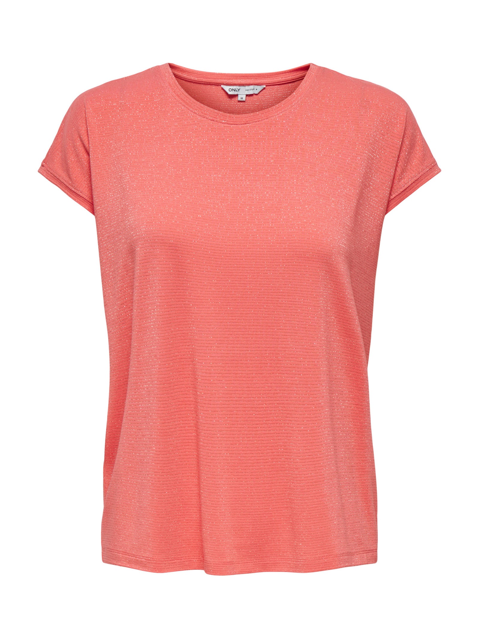 T-shirt Only Corallo Claudia glitter 15318422 /Georgia Peach ONLY 