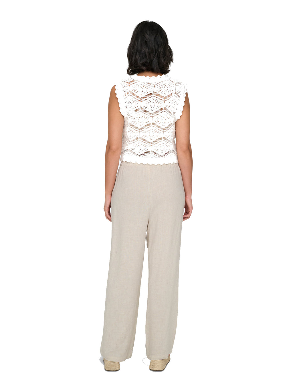 Pantalone Only Siesta Beige in lino 15322263 /Moonbeam ONLY 