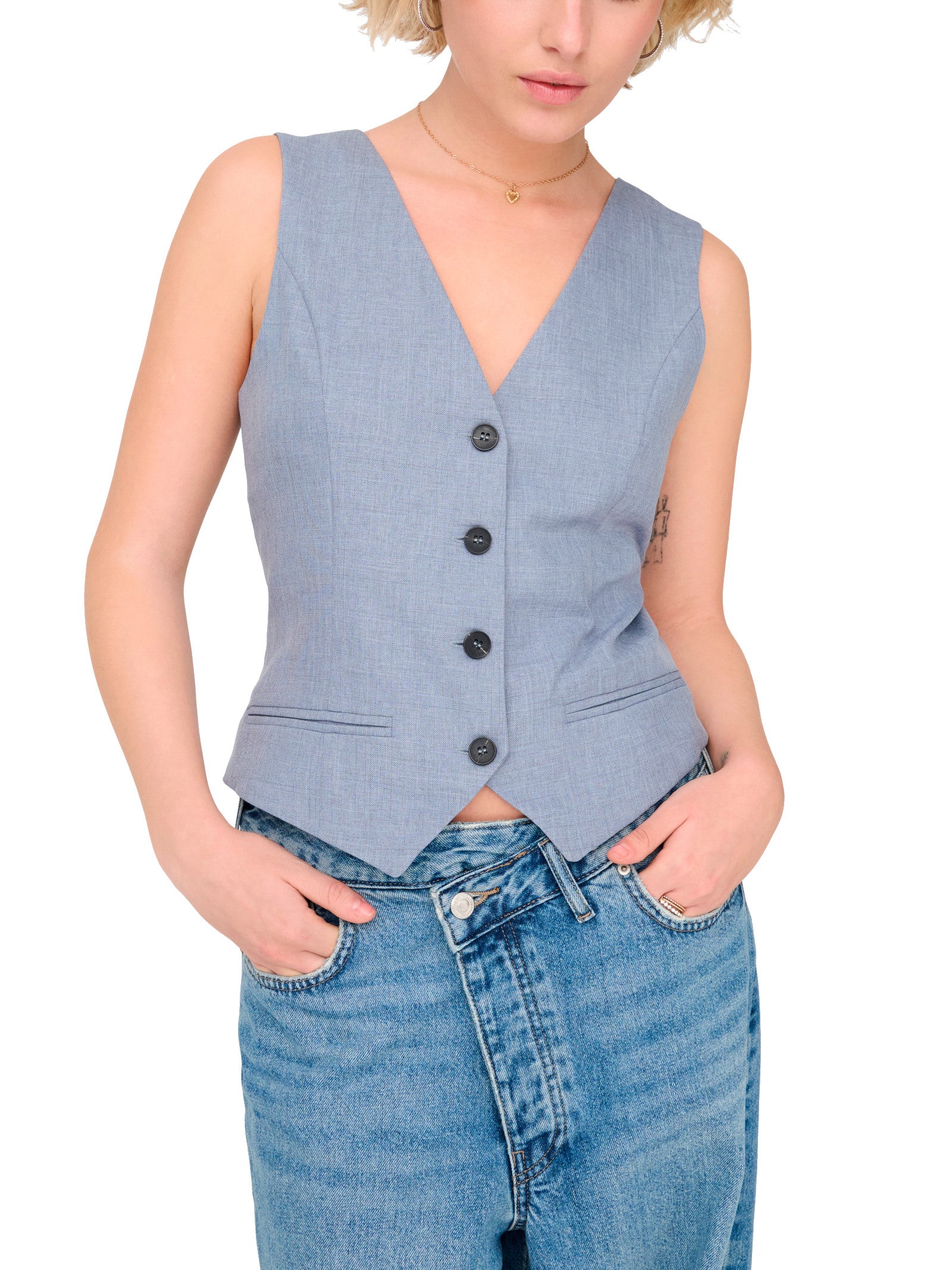 Gilet Only Linda Blu indigo formale 15336753 /Vintage Indigo ONLY 