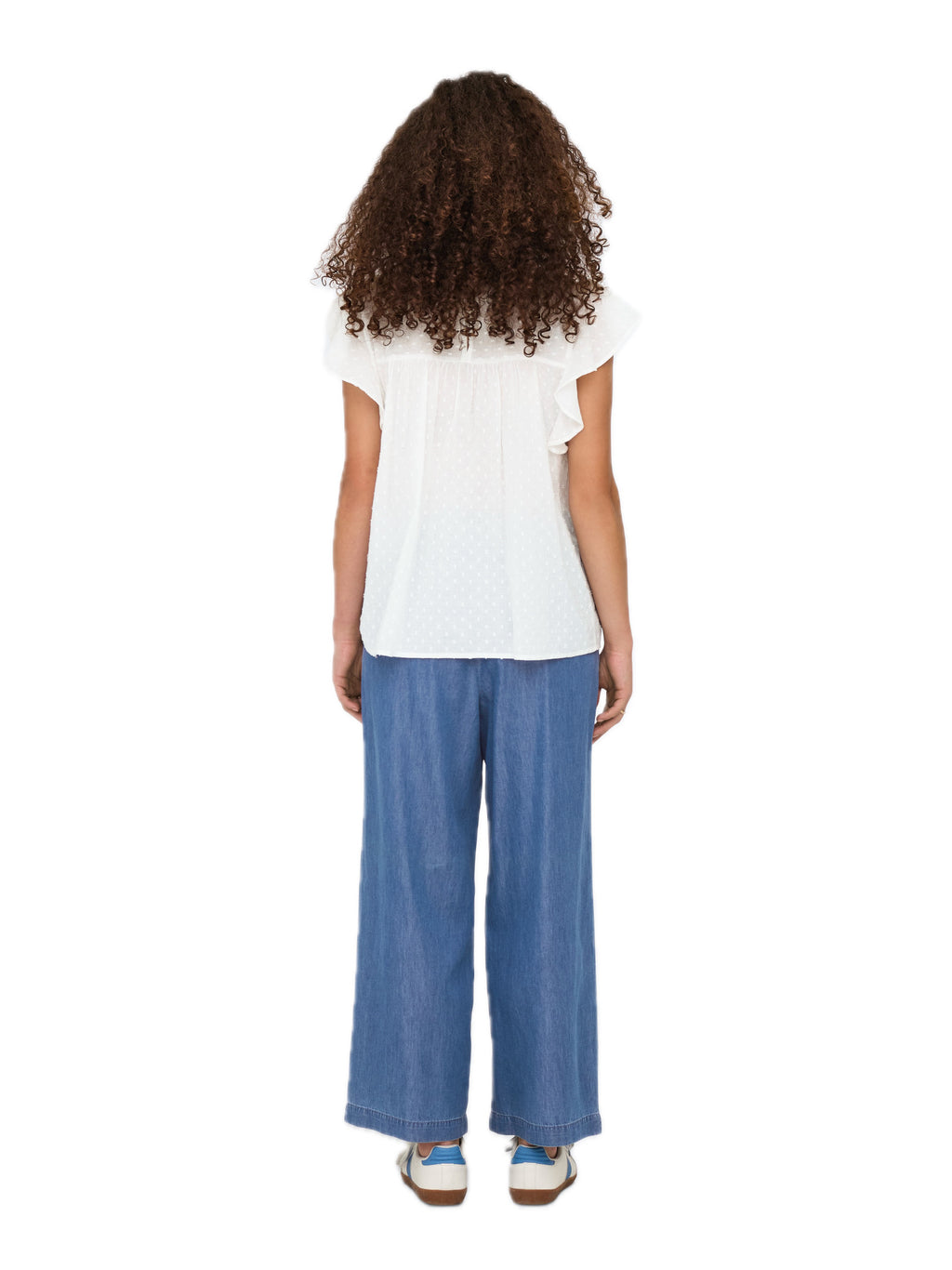 T-shirt Only Bianco Katti volant 15337637 /Cloud Dancer ONLY 