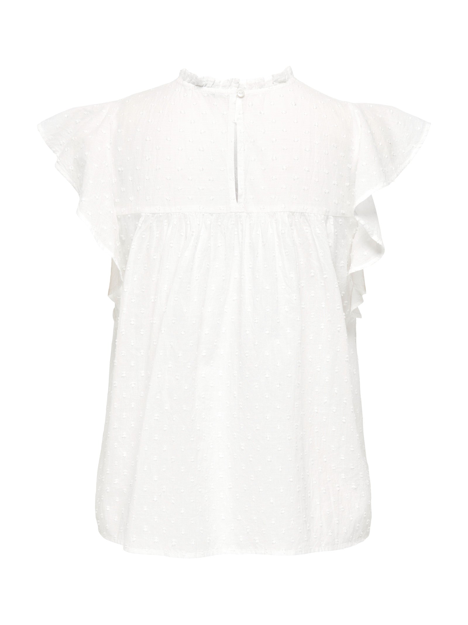 T-shirt Only Bianco Katti volant 15337637 /Cloud Dancer ONLY 