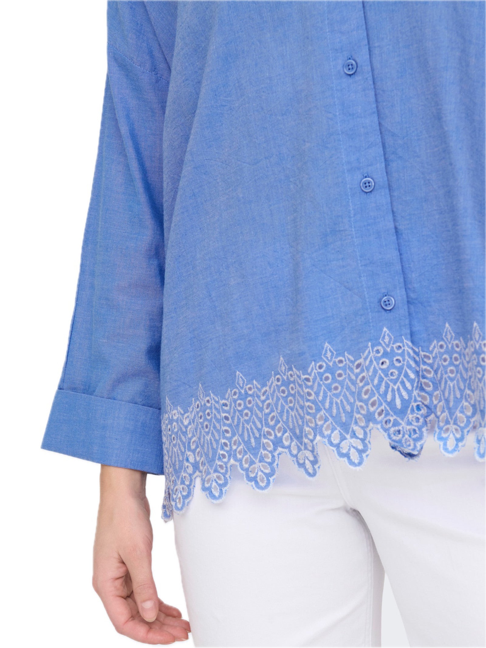 Camicia Only Graces Azzurro sangallo 15343165 /Blue Bonnet ONLY 