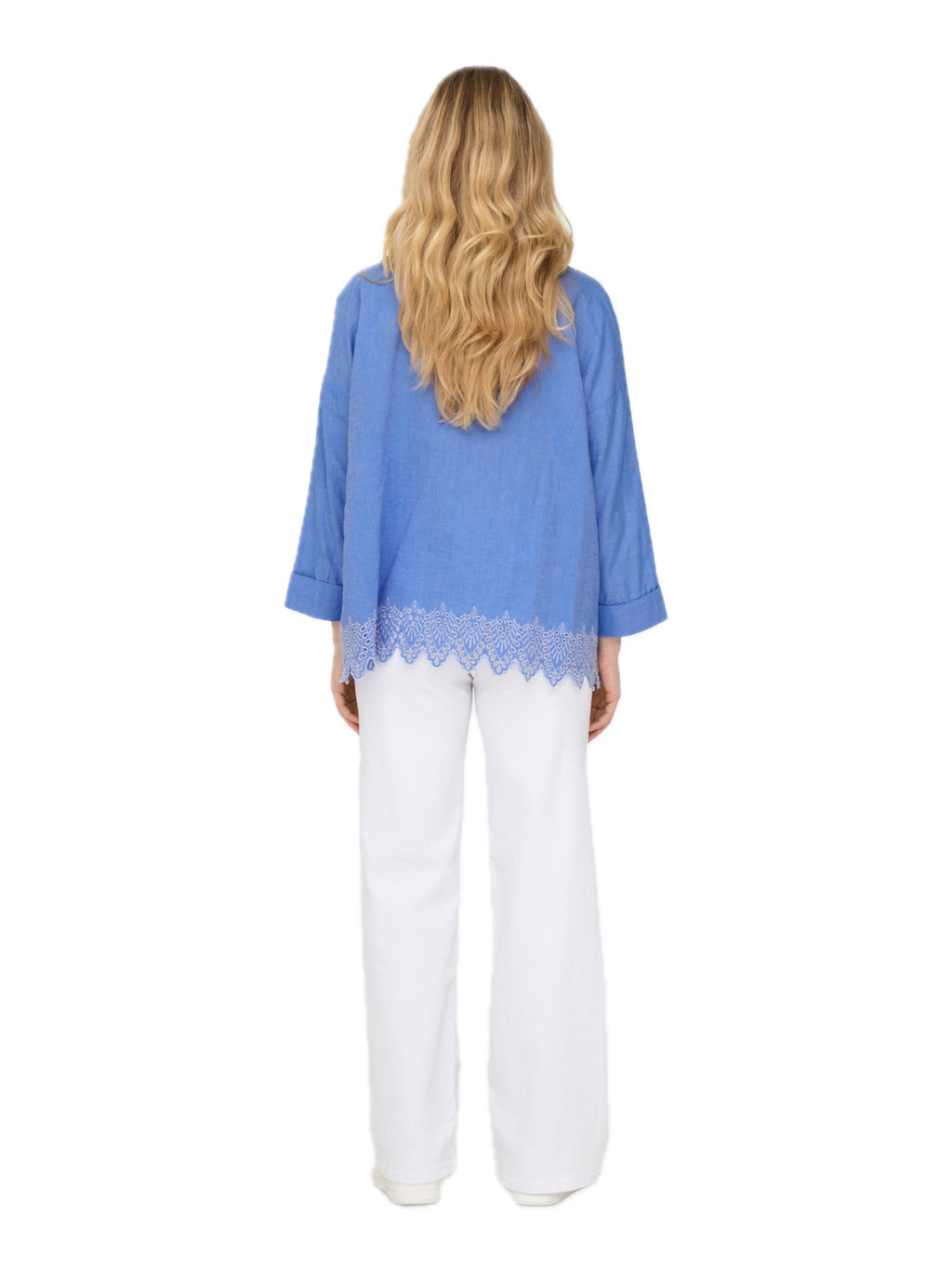 Camicia Only Graces Azzurro sangallo 15343165 /Blue Bonnet ONLY 