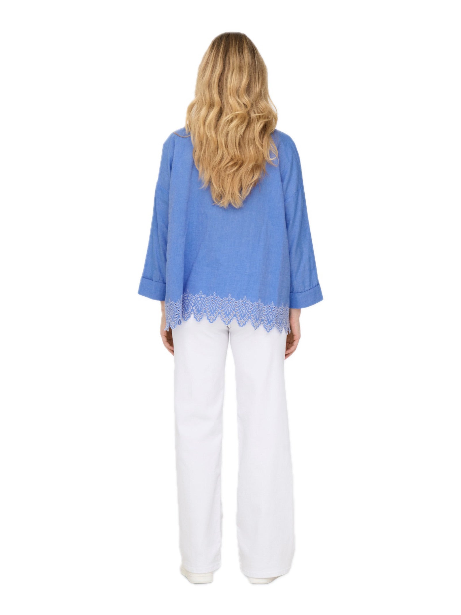 Camicia Only Graces Azzurro sangallo 15343165 /Blue Bonnet ONLY 