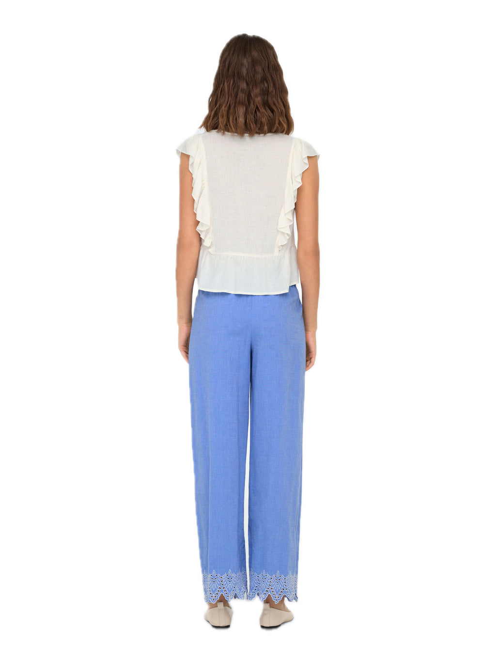 Pantalone Only Azzurro Paula sangallo 15343184 /Blue Bonnet ONLY 