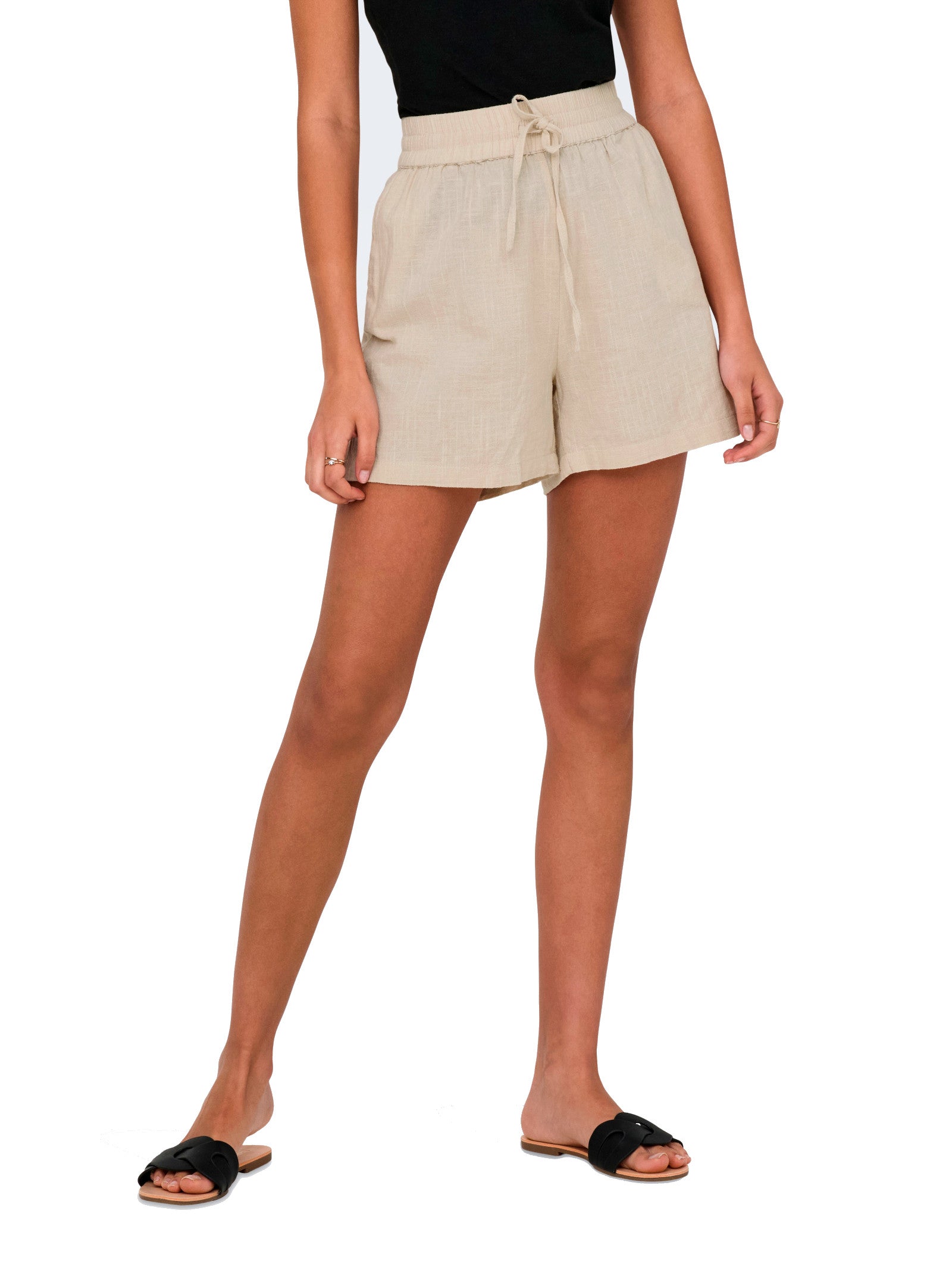 Short Only Tiziana Beige loose 15343637 /Silver Lining ONLY 