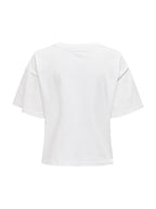T-shirt Only Bianco Terza Cropped 15343834 /Bright White ONLY 