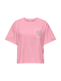 T-shirt Only Rosa Terza Cropped 15343834 /Romance Rose ONLY 
