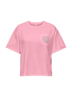 T-shirt Only Rosa Terza Cropped 15343834 /Romance Rose ONLY 