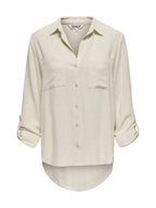 Camicia Only Beige Yasmin misto lino 15349102 /Moonbeam ONLY 
