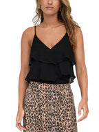 Top Only Nero Linn volant 15351364 /Black ONLY 