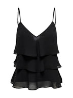 Top Only Nero Linn volant 15351364 /Black ONLY 