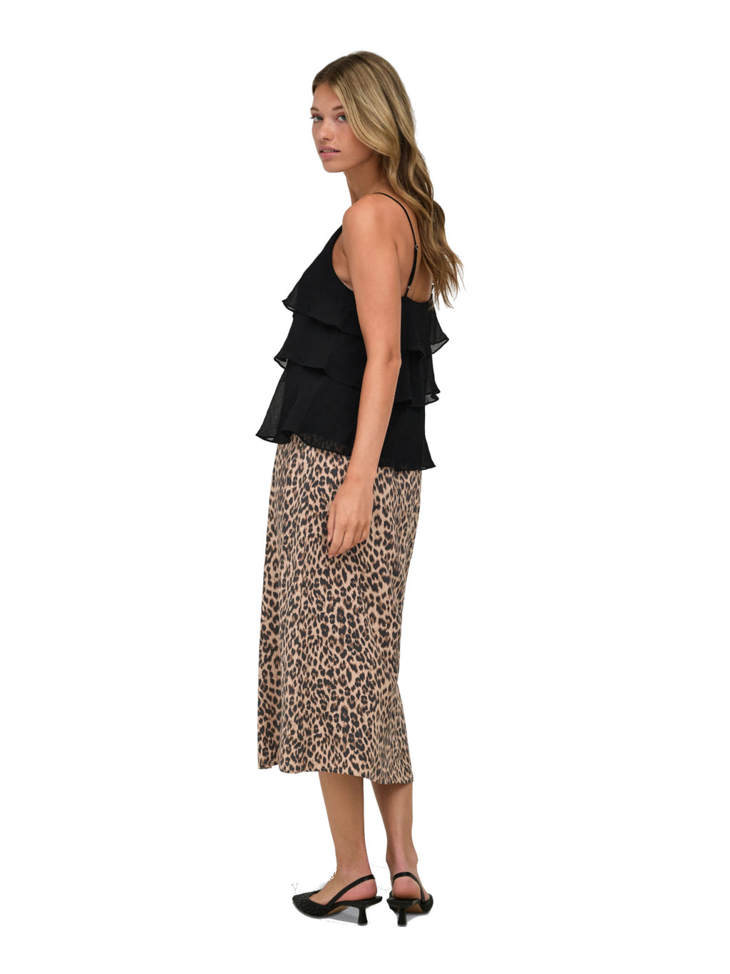 Top Only Nero Linn volant 15351364 /Black ONLY 