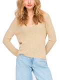 Maglia Only Hannah Oro scollo a V 15363029 /Frosted Almond ONLY 