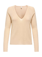 Maglia Only Hannah Oro scollo a V 15363029 /Frosted Almond ONLY 