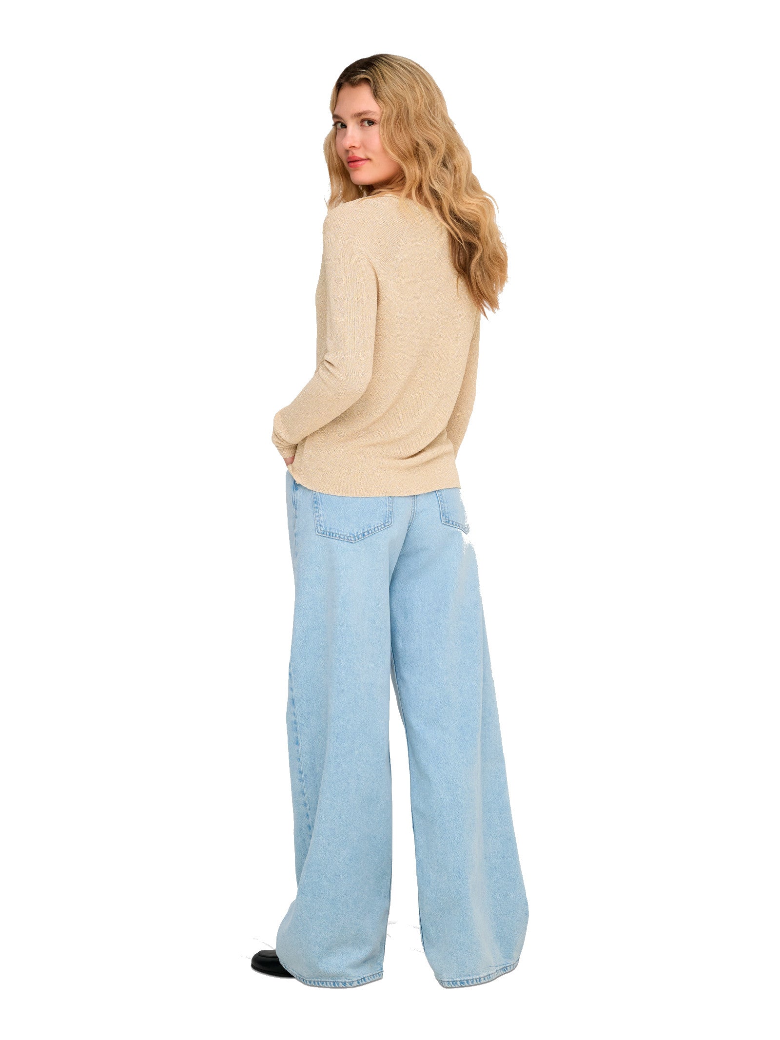 Maglia Only Hannah Oro scollo a V 15363029 /Frosted Almond ONLY 
