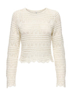 Maglia Only Elke Bianco cropped 15363049 /Birch ONLY 