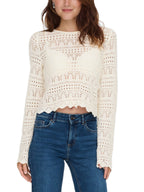 Maglia Only Elke Bianco cropped 15363049 /Birch ONLY 