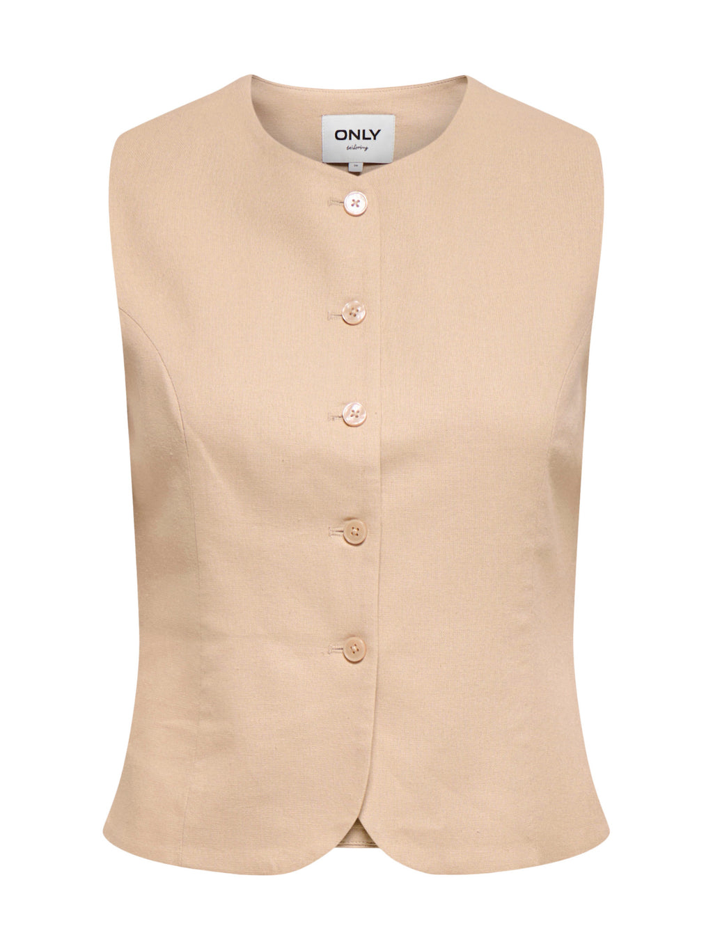 Gilet Only Goa Beige misto lino 15363724 /Oxford Tan ONLY 