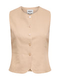 Gilet Only Goa Beige misto lino 15363724 /Oxford Tan ONLY 