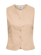 Gilet Only Goa Beige misto lino 15363724 /Oxford Tan ONLY 