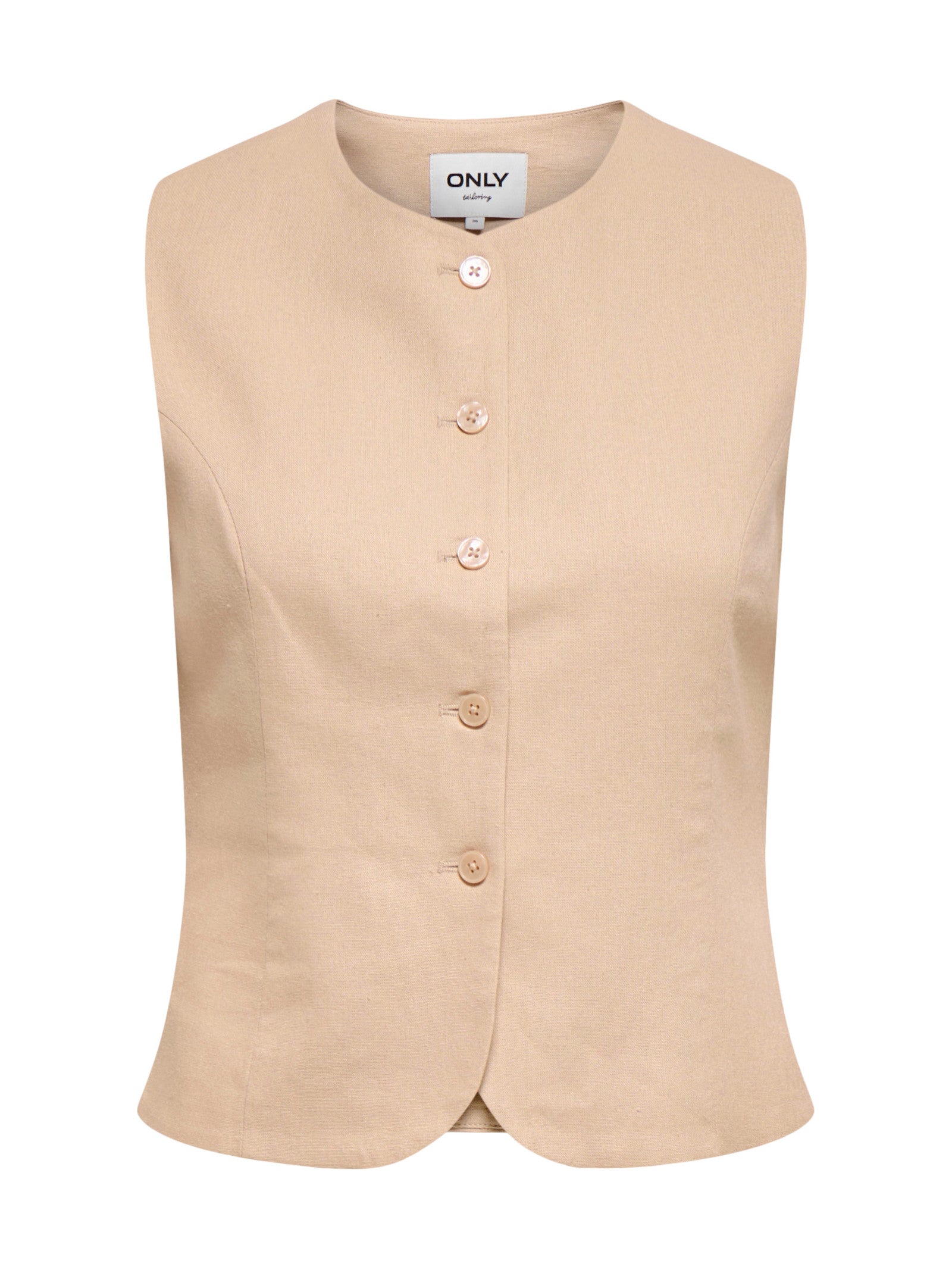 Gilet Only Goa Beige misto lino 15363724 /Oxford Tan ONLY 