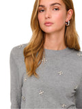 Maglia Only Venice Grigio con strass 15364656 /Light Grey Melange ONLY 