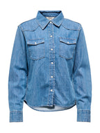 Camicia Only Charlize in denim Slim fit 15364777 /Medium Blue Denim ONLY 