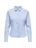 Camicia Only Aida Celeste con strass 15366704 /Brunnera Blue ONLY 
