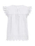 T-shirt Only Bianco Tulum sangallo 15367431 /Bright White ONLY 