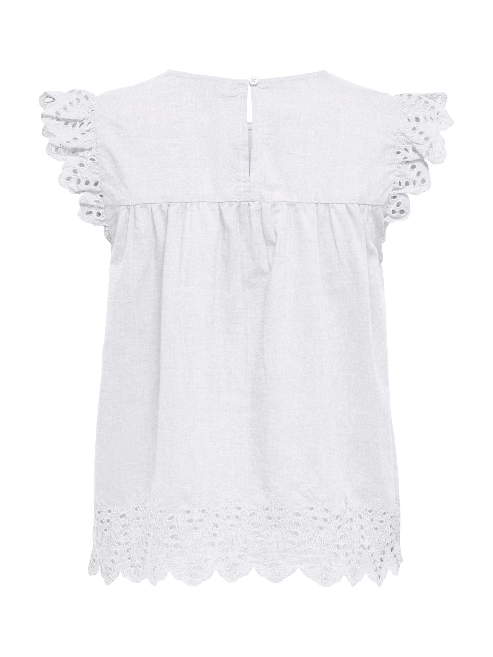 T-shirt Only Bianco Tulum sangallo 15367431 /Bright White ONLY 