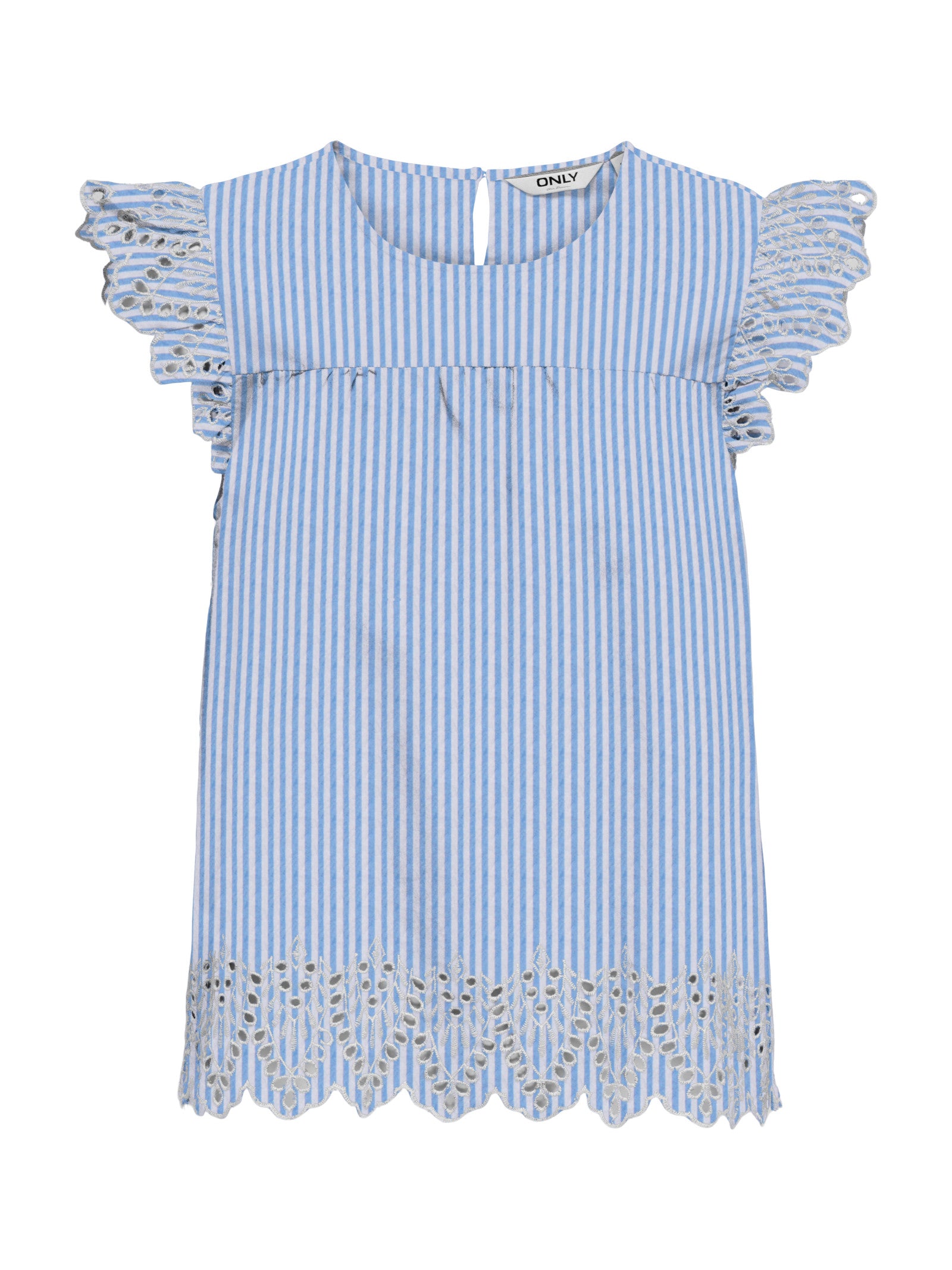 T-shirt Only Bianco riga Tulum sangallo 15367431 /Serenity ONLY 
