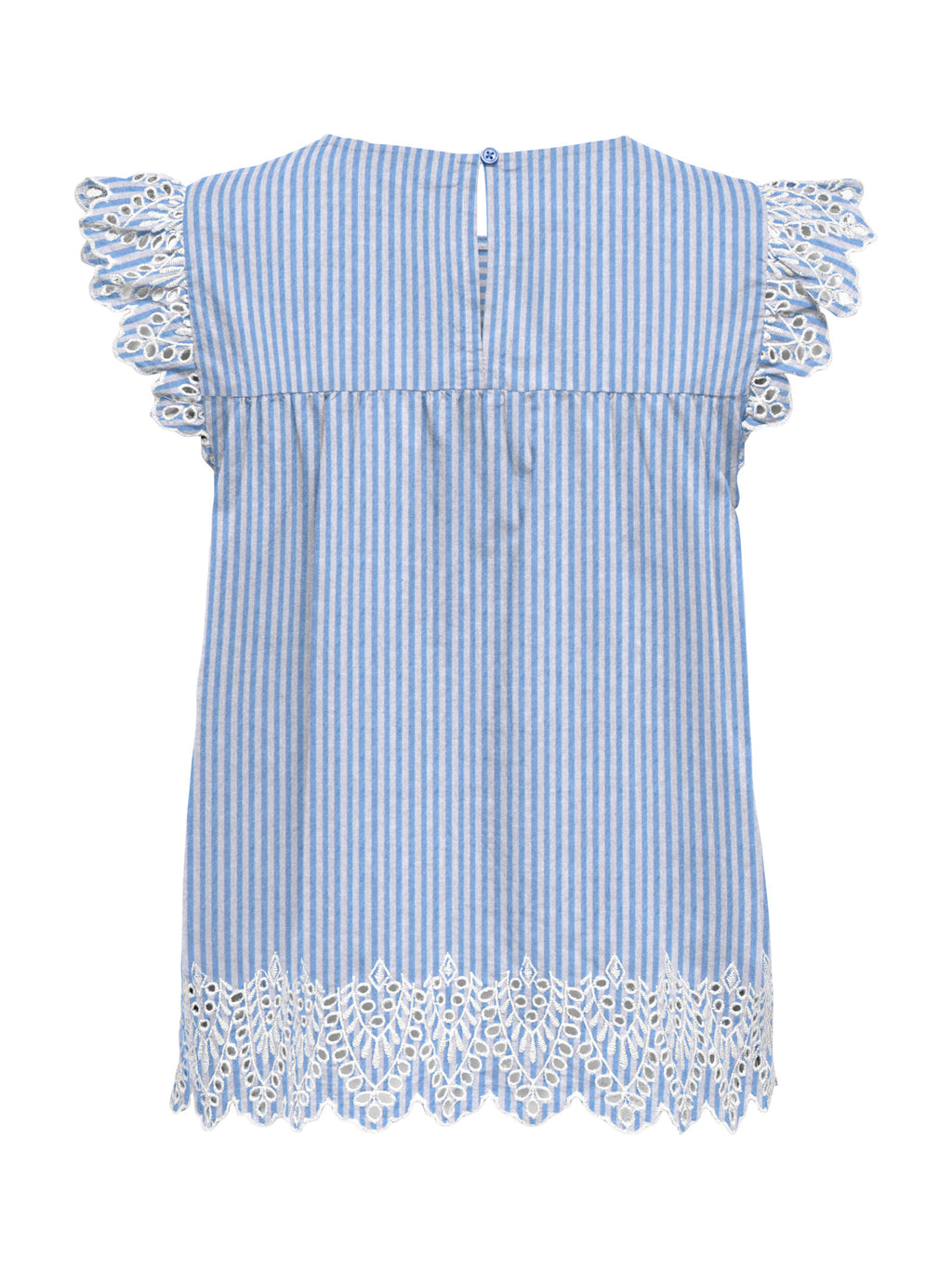 T-shirt Only Bianco riga Tulum sangallo 15367431 /Serenity ONLY 