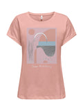 T-shirt Only Feluca Cipria con stampa 15367627 /Misty Rose ONLY 