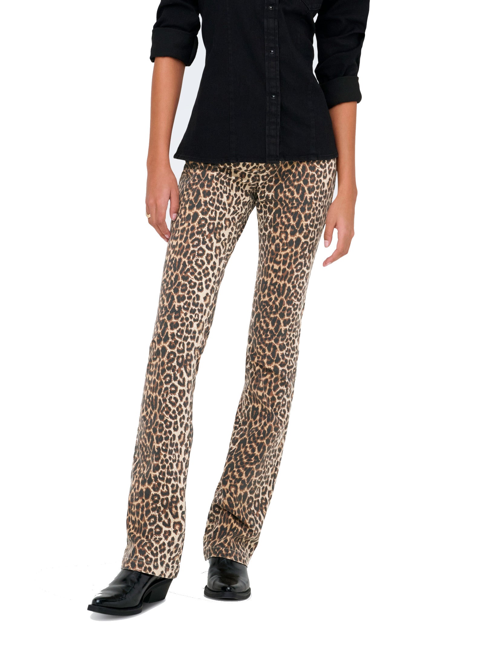 Pantalone Only Maculato Mary Flared 15367749 /Humus ONLY 