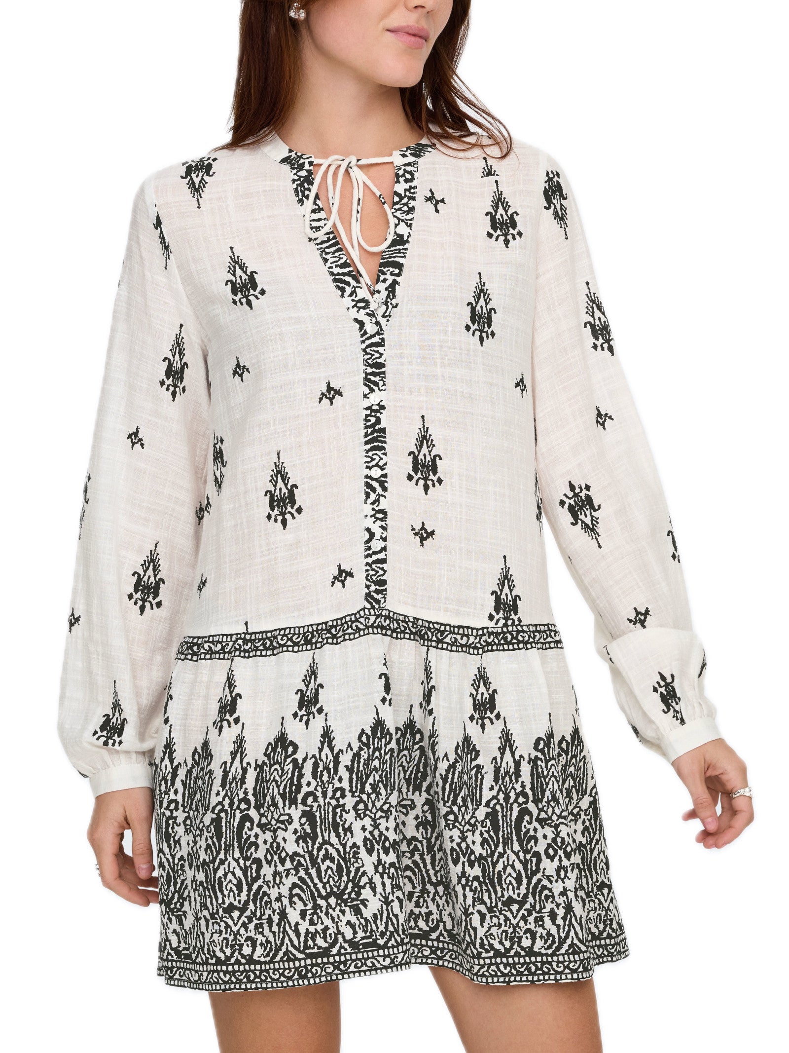 Abito Only Bianco Alma stampa corto 15367921 /Black Cloud Dancer ONLY 