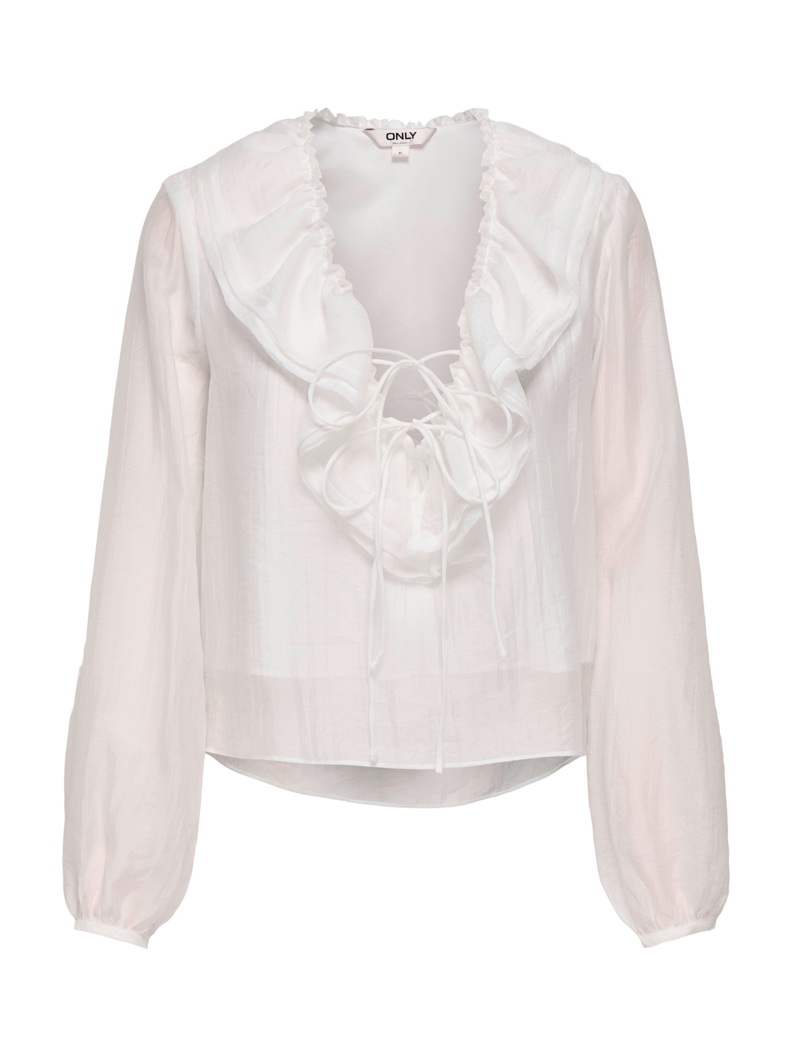 Blusa Only Bianco Teagan volant 15368624 /Cloud Dancer ONLY 