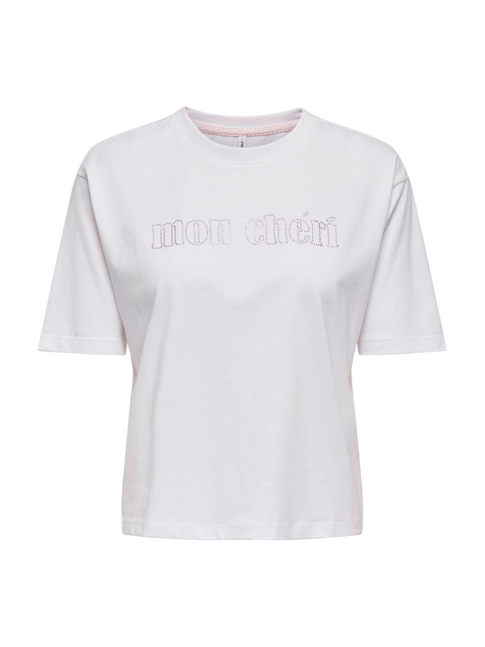 T-shirt Only Rhine Bianco strass 15368901 /Bright White ONLY 