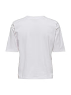 T-shirt Only Rhine Bianco strass 15368901 /Bright White ONLY 