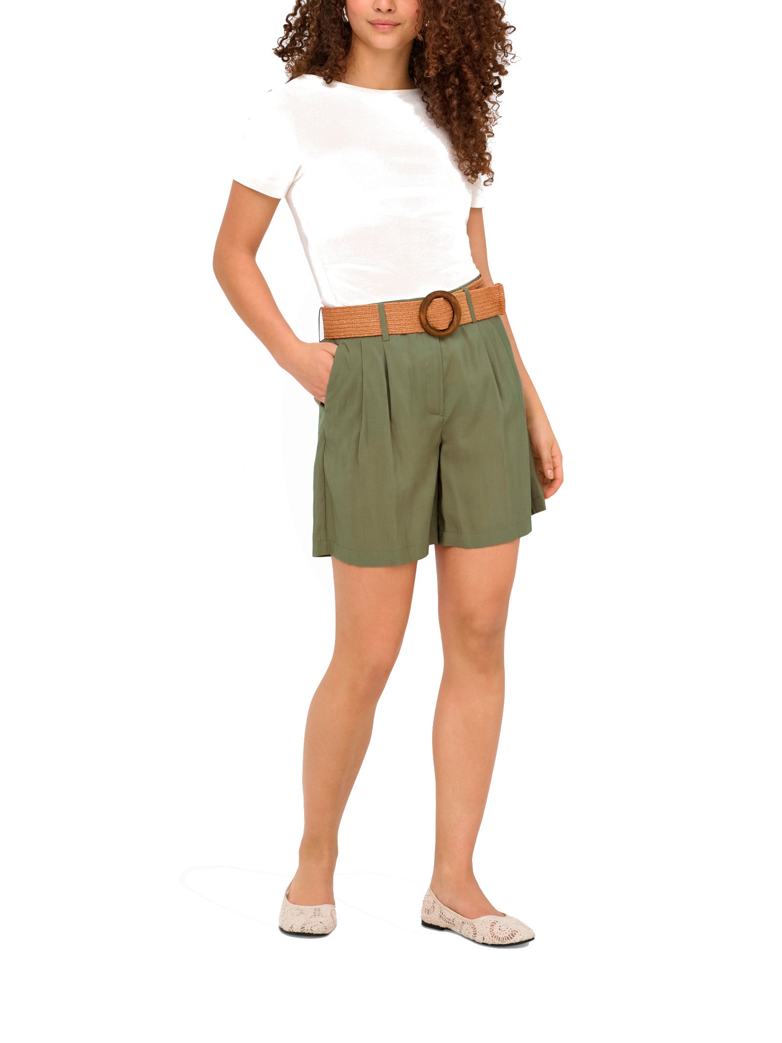 Shorts Only Verde Ibiza cintura 15370298 /Mermaid ONLY 