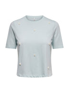T-shirt Only Celeste Livy conchiglie 15372088 /Ballad Blue ONLY 
