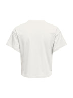 T-shirt Only Bianco nek Bella 15372233 /Neck Cloud Dancer ONLY 