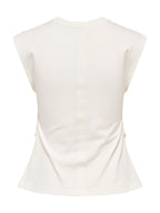 T-shirt Only Bianco Marie con piega 15372452 /Cloud Dancer ONLY 
