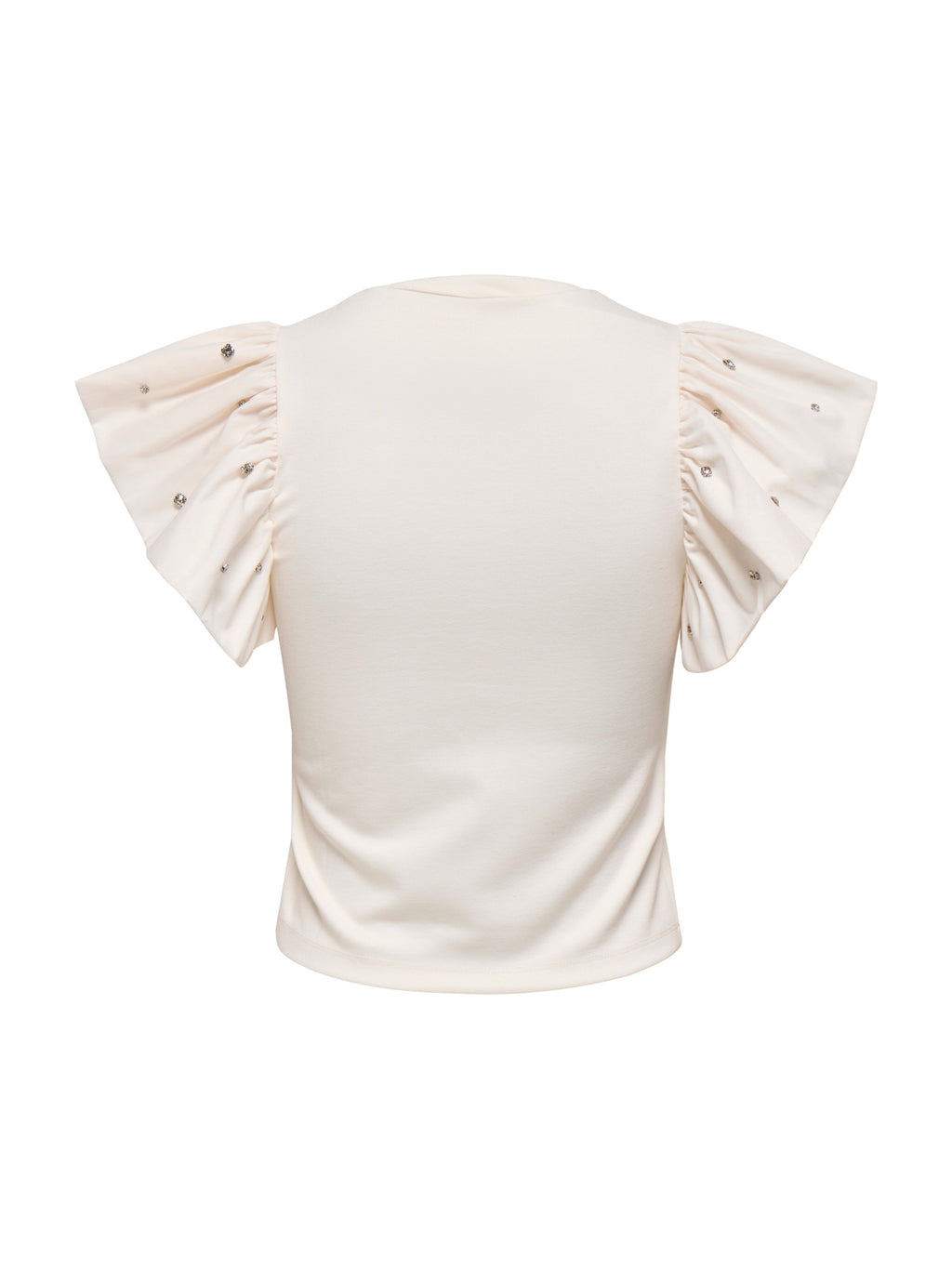T-shirt Only Bianco Macy volant 15372724 /Cloud Dancer ONLY 