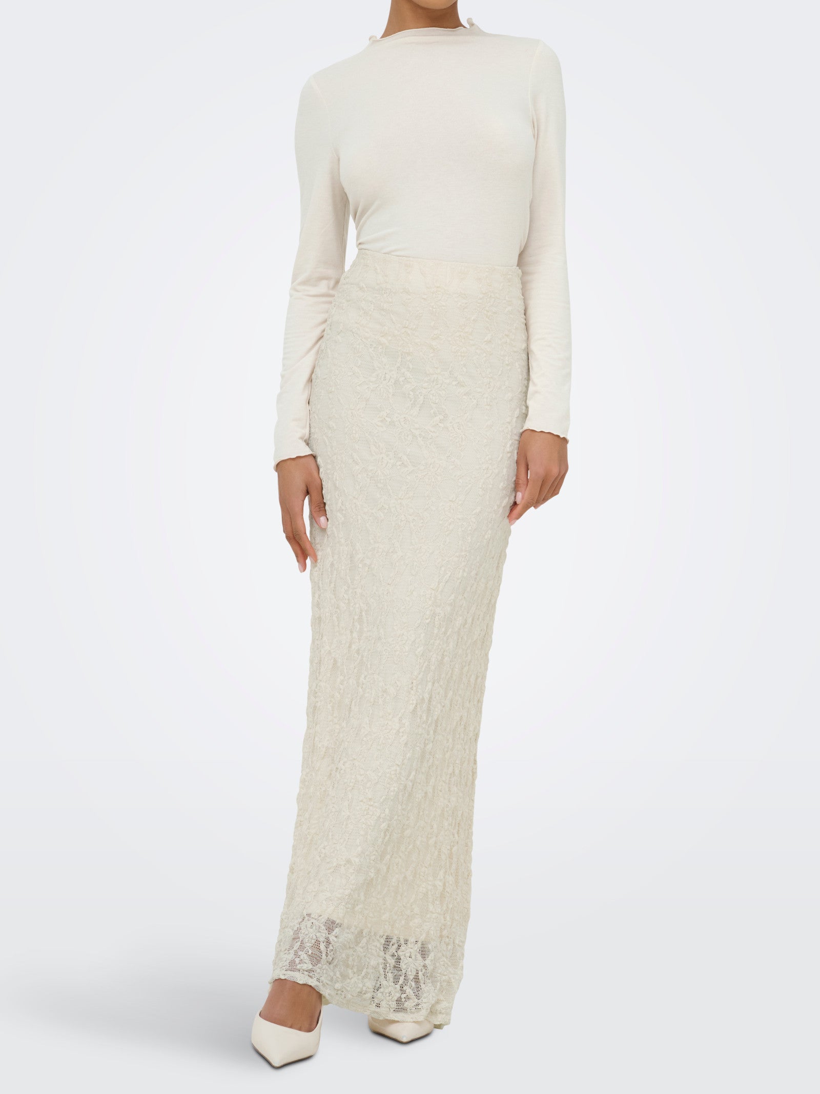 Gonna Only Albina Panna con pizzo 15372797 /Birch ONLY 