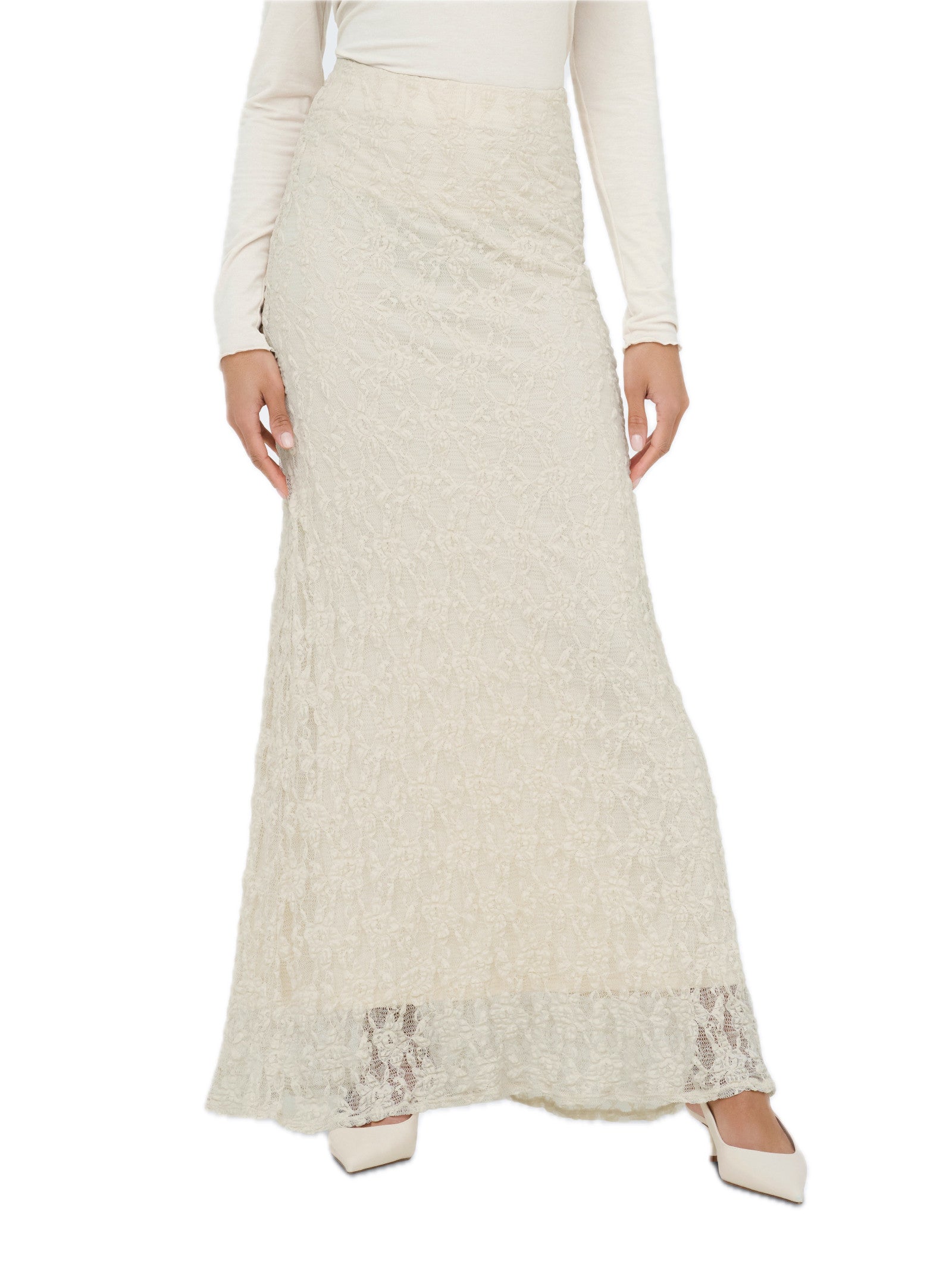 Gonna Only Albina Panna con pizzo 15372797 /Birch ONLY 